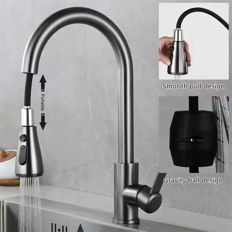 Stainless Steel Pull-Out Faucet - SAGE&GILL
